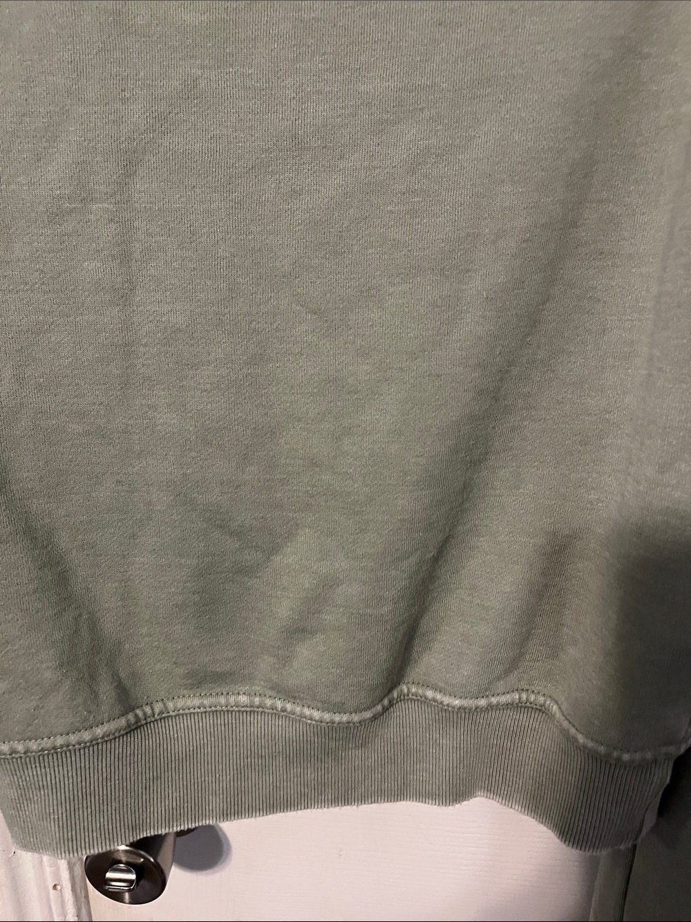 Free People Date Night Off-Shoulder Sweatshirt- Sage Green - Picture 9 of 15